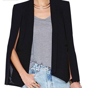 NWOT Cute Black Cape Blazer/Jacket